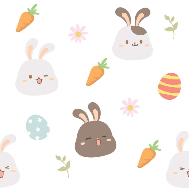 cute easter pattern vector
