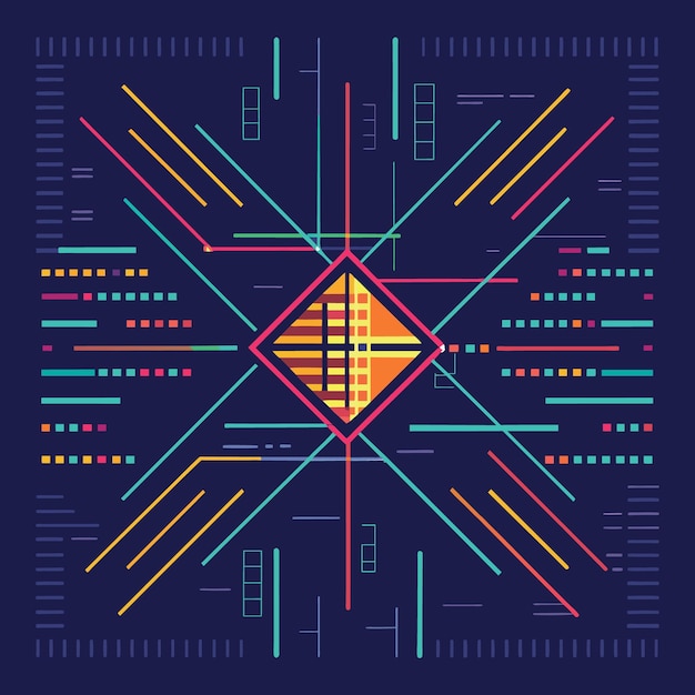 dashed line pattern code background for cryptography