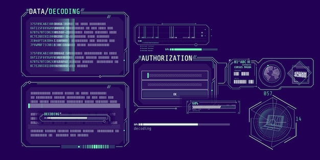 data decoding program screen with authorization window