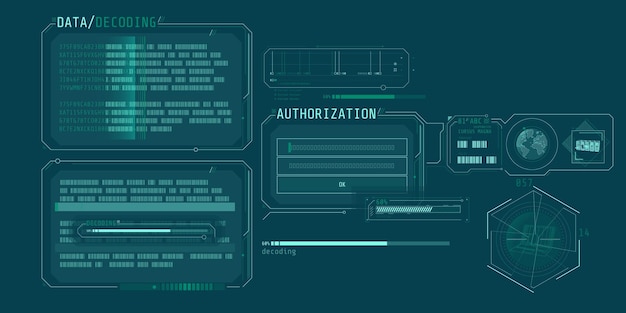 data decoding program screen with authorization window