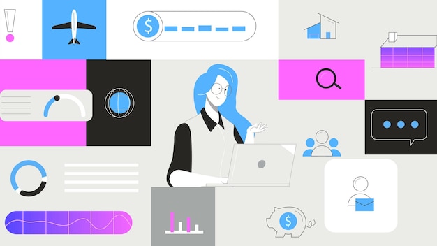 data visualization and user interface elements