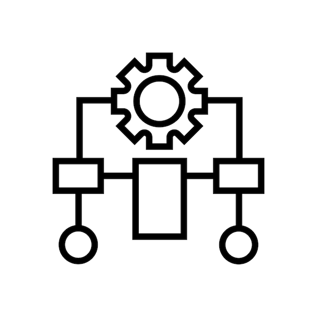 database algorithm vector icon