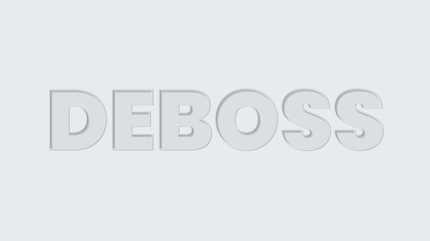 deboss teksteffect