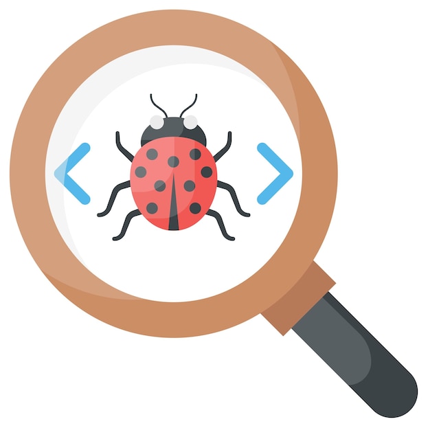 debugging concept code audit qa vector design software and web development symbol computer program