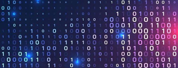 decorative binary code concept digital banner for programming and coding