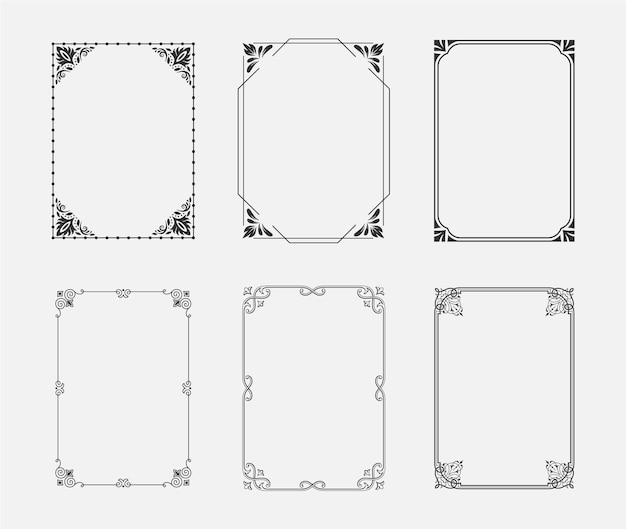decorative frames elements set