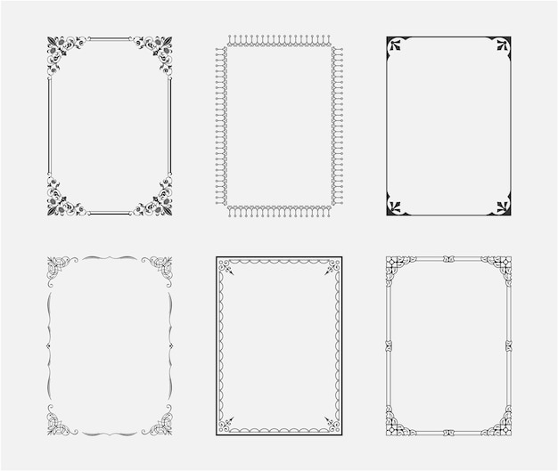decorative frames elements set