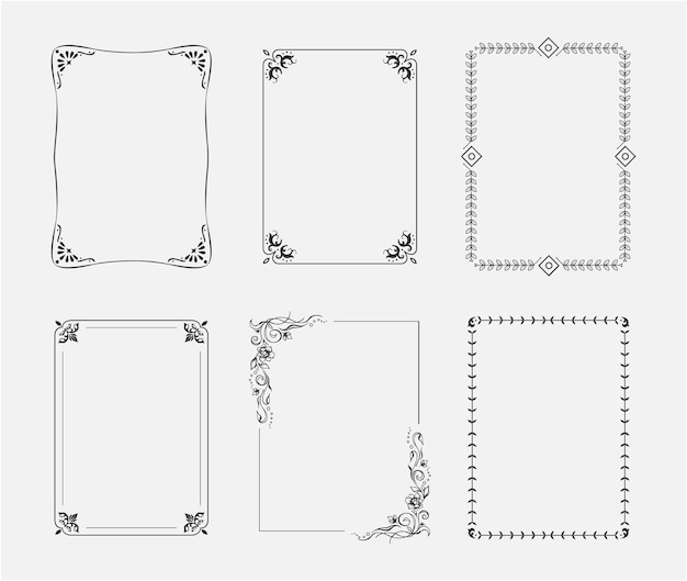 decorative frames elements set