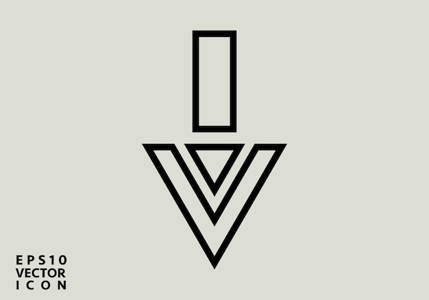 decrease icon direction sign navigation vector down arrows symbol
