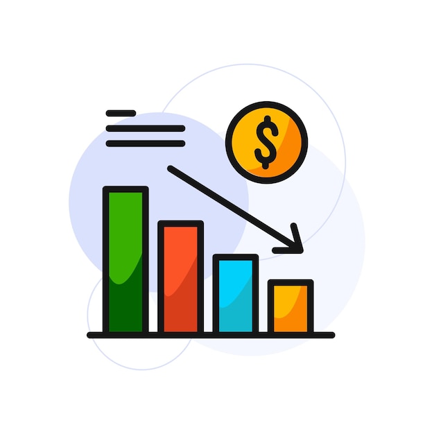 decrease illustration design vector illustration