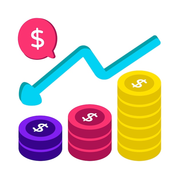 decrease money vector style icon eps 10 file