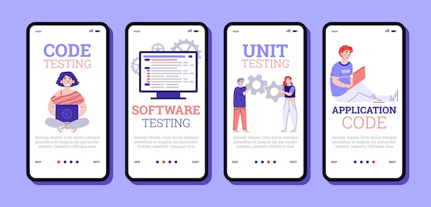 development programming and code testing of software application or web