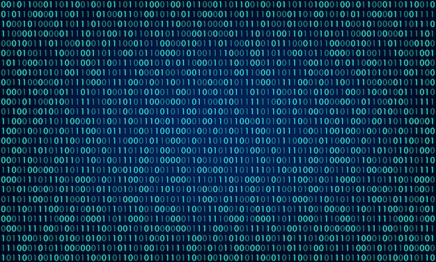 digital  binary code background. matrix style program. random falling numbers.