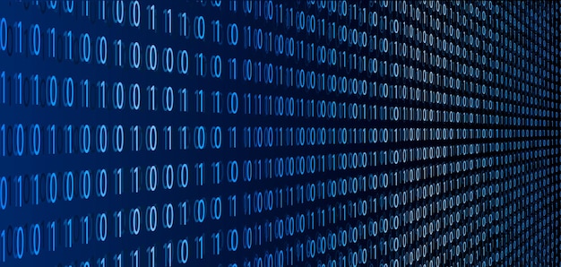 digital binary data and streaming binary matrix code background