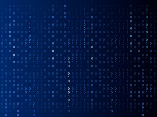 digital binary data and streaming binary matrix code background
