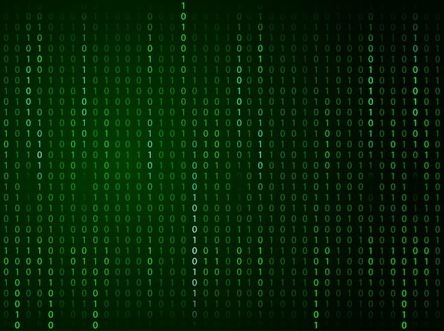 digital binary data and streaming binary matrix code background