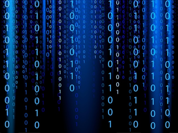 digital binary data and streaming binary matrix code background