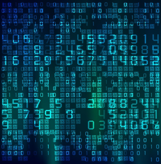 digital code data background