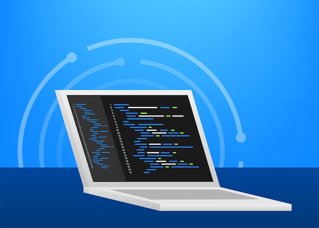 digital java code text. computer software coding vector concept. programming coding script java, digital program code on screen illustration. vector stock illustration