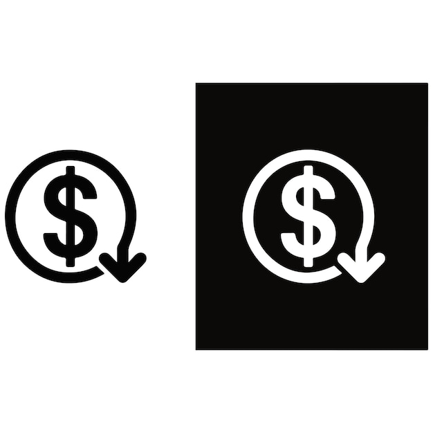 Dollar Decrease or Refund Icon