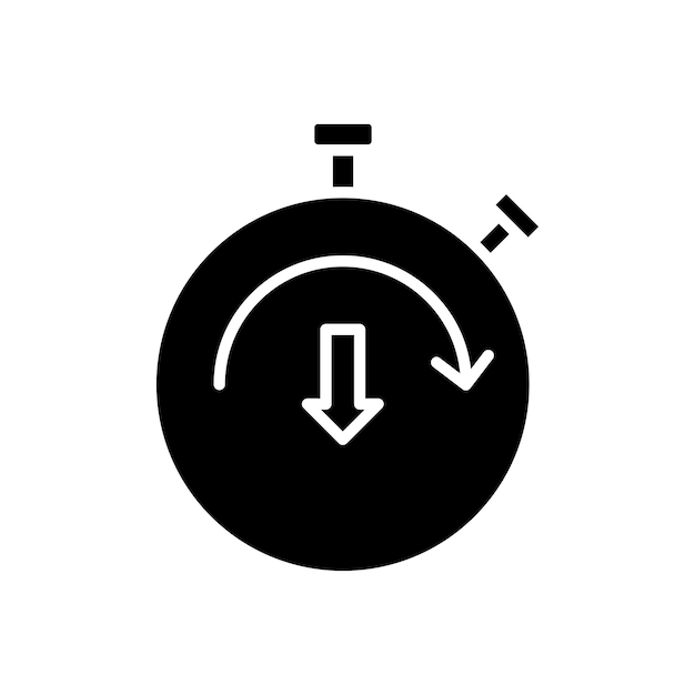 down time icon set less time vector symbol reduce or decrease working or operation time sign save time icon