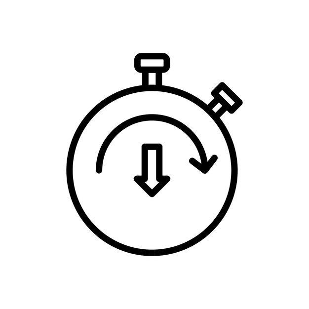 down time icon set less time vector symbol reduce or decrease working or operation time sign save time icon