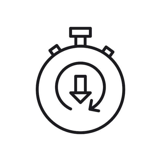 down time icon set less time vector symbol reduce or decrease working or operation time sign save time icon