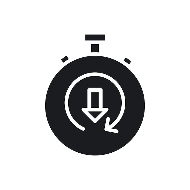 down time icon set less time vector symbol reduce or decrease working or operation time sign save time icon