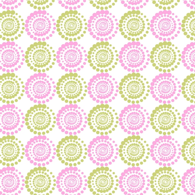 drawing of circles arranged in a circle with a decrease in scale seamless vector pattern simple template for printing