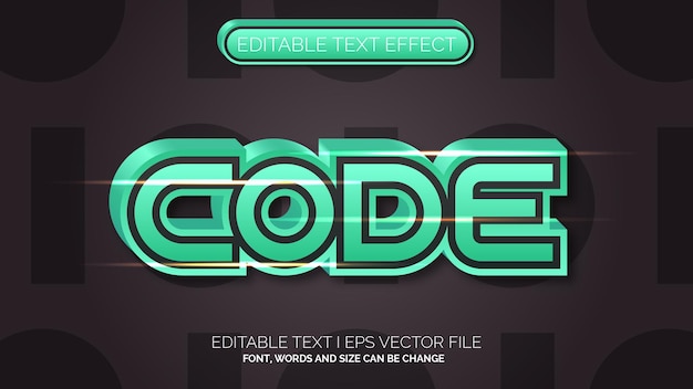 editable text effect code