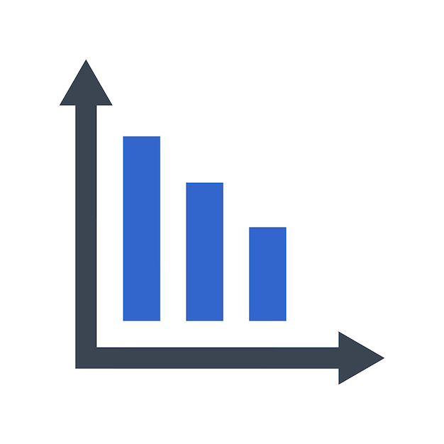 financial decrease report icon