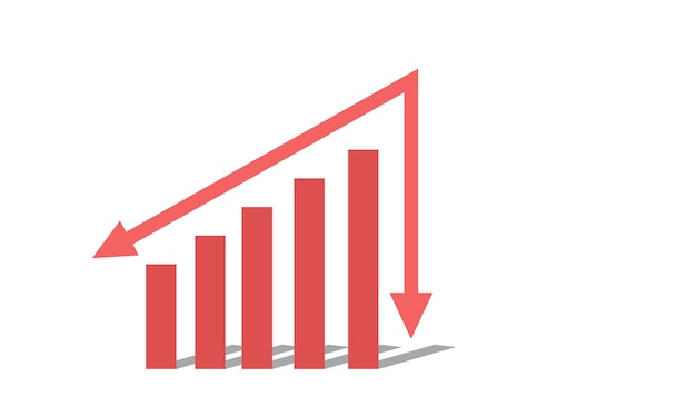 financial graph business concept price increase price decrease