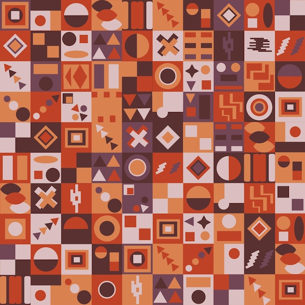 flat design geometric basic shape pattern combination