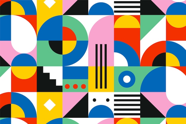 flat design geometric pattern background