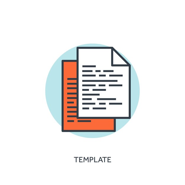 flat lined template icon program code programming coding