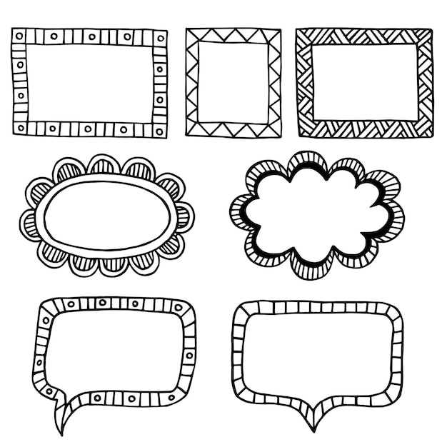 frames and design elements vector set