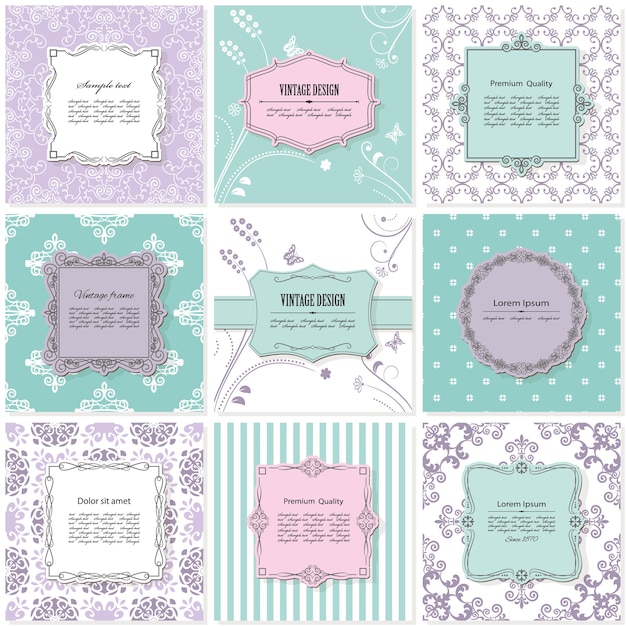 frames and patterns set.