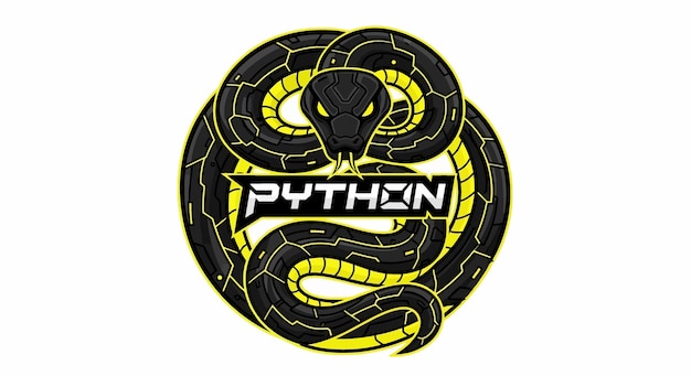 Futuristisch Python Programmeerembleem