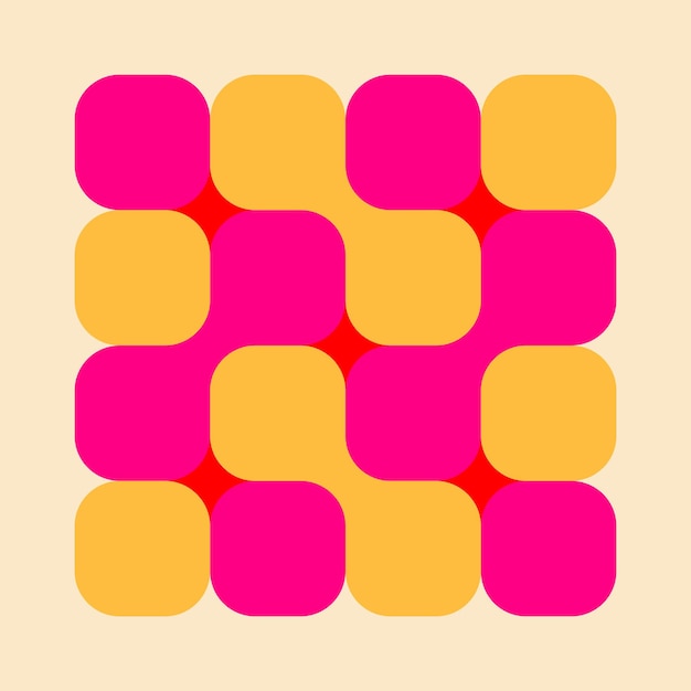 geometric object with riso print effect vector graphic element