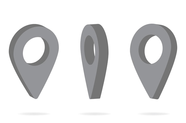 gps pointer on the map vector image pointer