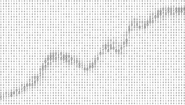 gradient binary code digits background