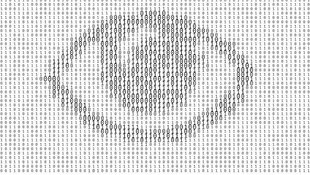 gradient binary code digits background