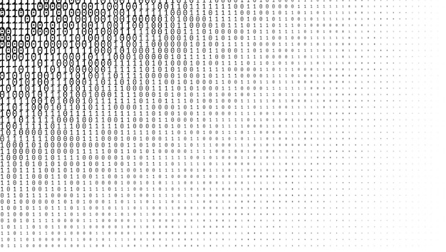 gradient binary code digits background