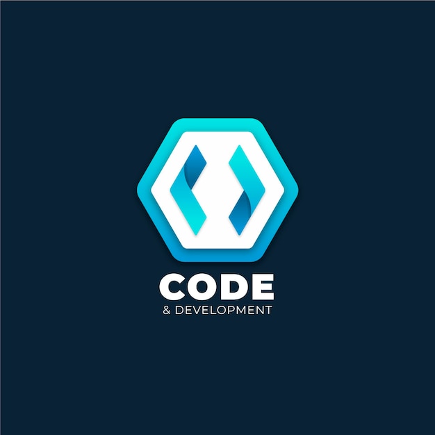 gradient code and development logo
