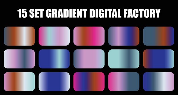 gradient rectangle elements set