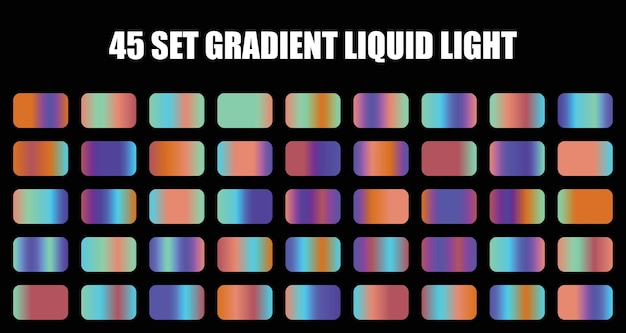 gradient rectangles elements set