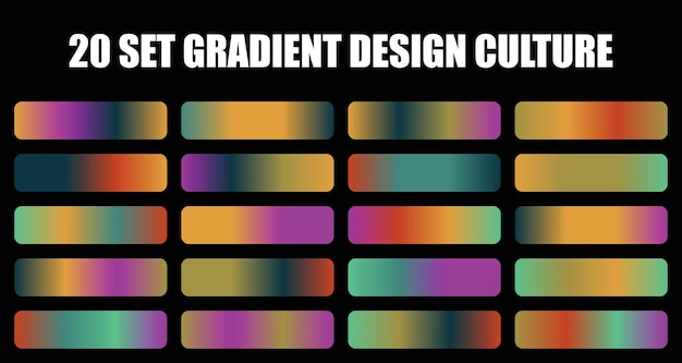 gradient rectangular elements set