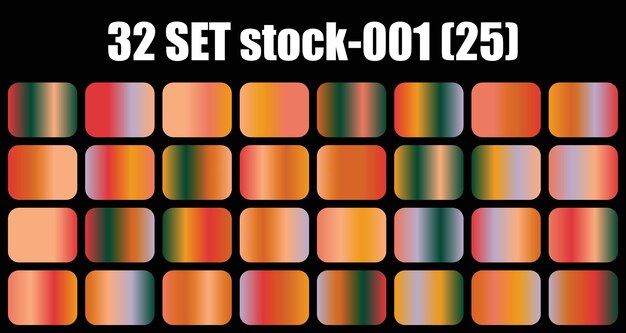 gradient square elements set
