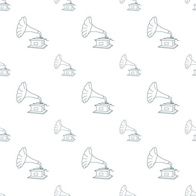 gramophone vector repeat pattern