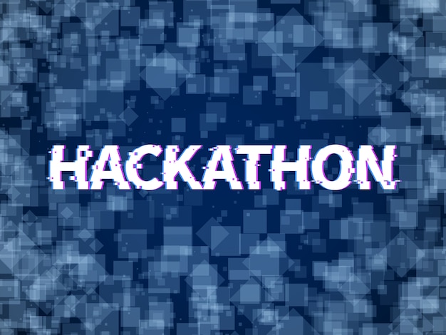 hackathon. program code, software marathon. hack day, hackfest or codefest event vector hackathon background